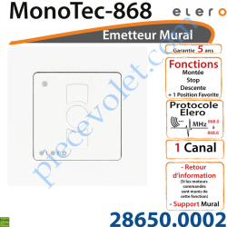 Emetteur Mural MonoTec-868 Avec Retour d'informations...
