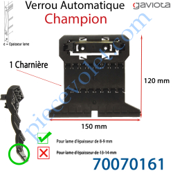 Verrou Automatique Champion d' 1 Charnière pour Lame 8-9...