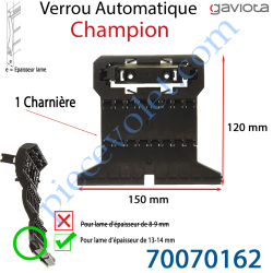 Verrou Automatique Champion d' 1 Charnière pour Lame...
