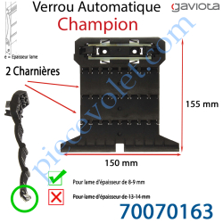 Verrou Automatique Champion de 2 Charnières pour Lame 8-9...