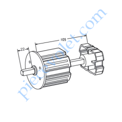 Tandem Zf64 Axe Carré de 10 mm Mâle longueur 22 mm