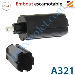 Embout Escamotable Zf 64 Crabot Zf Mâle Axe ø12 Rainuré...