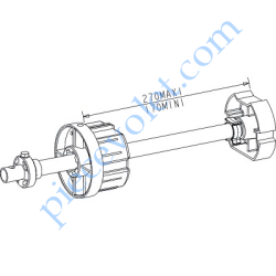 Tandem Zf 80 Axe Longueur 320 mm ø 16 mm Mâle Réglable de...
