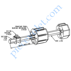 Tandem Octo 70 Axe Hexa ou Carré 18 mm Mâle Réglable xx à...