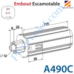 Embout Escamotable Zf 54 Crabot Zf Mâle Téton ø12 mm Pds...