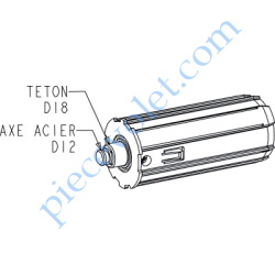 Embout Escamotable Zf 54 Téton ø18 Axe ø12 Rainuré pour...