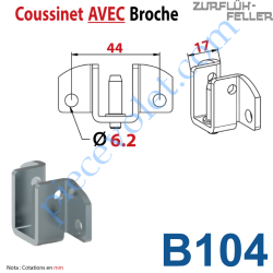 Coussinet à Broche Entr'axe 44 mm