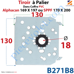 Tiroir à Palier ø 18 en Acier Galvanisé 15/10 pour...