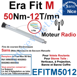 Moteur Nice Radio Era Fit M 50/12 Av FdC Electro &...