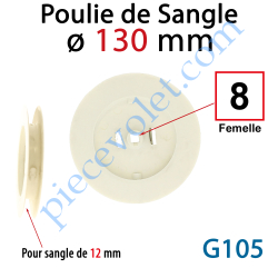 Poulie de Sangle à Clef Diamètres Ext 126 Int 85 pour...