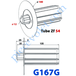 Embout Flasque Crabot Zf Mâle Percé ø12 Déport 25mm ø...