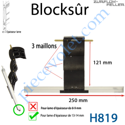Verrou Automatique Blocksûr de 3 Maillons pour Lame 13-14...