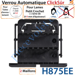Verrou Automatique Clicksûr de 2 Maillons + Fil pour Tube...
