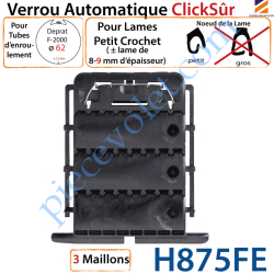 Verrou Automatique Clicksûr de 3 Maillons + Fil pour Tube...