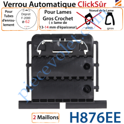 Verrou Automatique Clicksûr de 2 Maillons + Fil pour Tube...