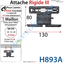 Attache Rigide III de 1 Maillon pour Tube Octo 52-60...