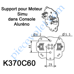 Support Moteur Simu T5 Tête Avec 2 Broches Métalliques...