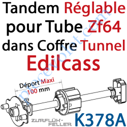 Tandem Zf 64 pour Coffre linteau Edilcass Axe Longueur...