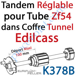 Tandem Zf 54 pour Coffre linteau Edilcass Axe Longueur...