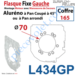 Flasque Fixe Gauche Percé ø 70 mm pr Montage Moteur Av...