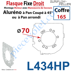 Flasque Fixe Droit Percé ø 70 mm pr Montage Moteur Av MdS...