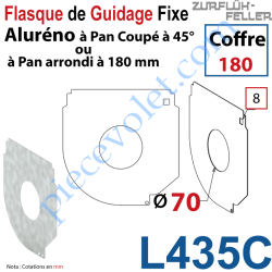 Flasque Fixe Percé ø 70 mm pr Passage Tube pr Aluréno Pan...