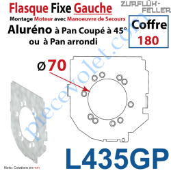 Flasque Fixe Gauche Percé ø 70 mm pr Montage Moteur Av...