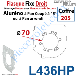 Flasque Fixe Droit Percé ø 70 mm pr Montage Moteur Av MdS...