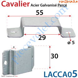 Cavalier Acier Galvanisé Percé ø 5 Laisse un Passage de...