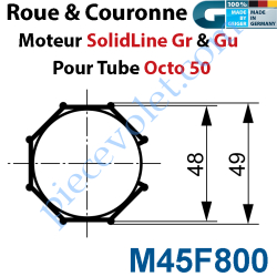 Jeu d'Adaptation pour Moteur GU45 au Tube Octo 52