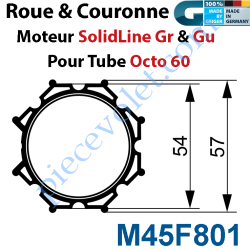 Jeu d'Adaptation pour Moteur GU45 au Tube Octo 60