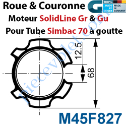 Jeu d'Adaptation pour Moteur GU45 au Tube ø 70 mm Simbac...