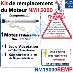 Moteur Nice de Remplacement du Moteur Nice Filaire...