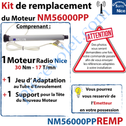 Moteur Nice de Remplacement du Moteur Nice Radio...