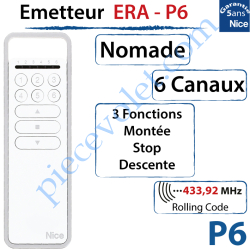 Emetteur Era-P6 Nomade 3 Fonctions 6 Canaux 433,92MHz...