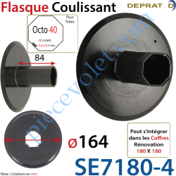 Flasque Coulissant Diamètre Extérieur 164 mm pour Tube...