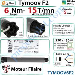 Moteur Filaire Electronique Tymoov F2 6/15 Tête Etoile