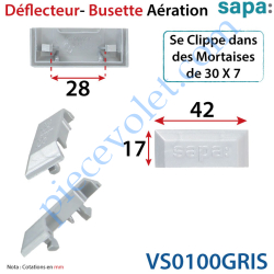 Déflecteur de fenêtre AVS, gris fumée, paq. 4