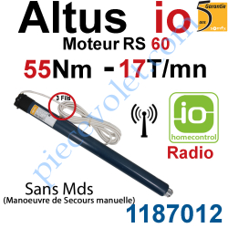 Moteur Altus 55/17 Radio io Home Control RS 60 sans Mds