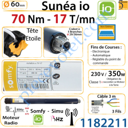 Moteur Sunéa 70/17 io LT 60 sans Mds