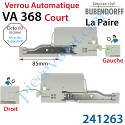 Verrou Automatique VA368 Court pour Lames Alu DP368 (Paire)