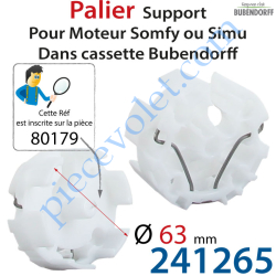 Palier Support pour Moteur Somfy ou Simu dans Cassette...