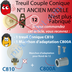 Treuil Couple Cônique n° 1 Ancien Modèle Avec Frein sur...