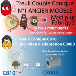 Treuil Couple Cônique n° 1 Ancien Modèle Avec Frein sur...