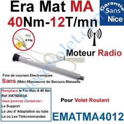 Moteur Nice Radio Era Mat MA 40/12 Av FdC Electro &...