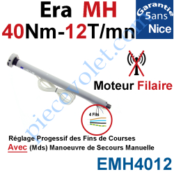 Moteur Nice Filaire Era MH 40/12 Av FdC Manuels M 50 Avec...