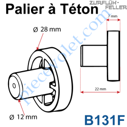 Palier à Téton ø 12 - ø Ext 28 en Polyacéthal