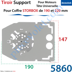 Tiroir Support Moteur Universel pour Coffre Storbox de...