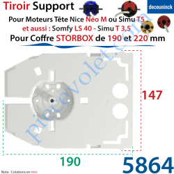 Tiroir Support Moteur Tête Simu pour Coffre Storbox de...