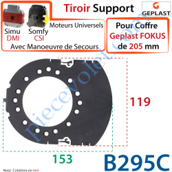 Tiroir Support Moteur Universel et Avec Manœuvre de...